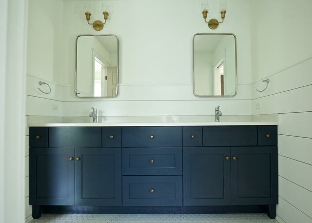 Navy Bathroom Cabinetry