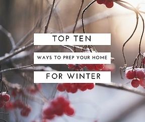 Winter Home Maintenance tips