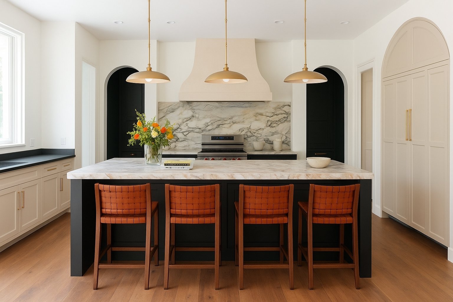 Staged Kitchen new stove